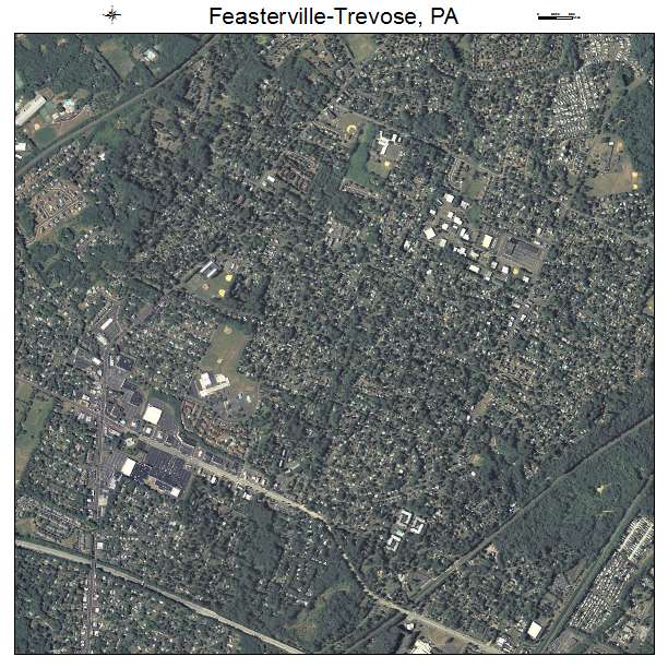 Feasterville Trevose, PA air photo map