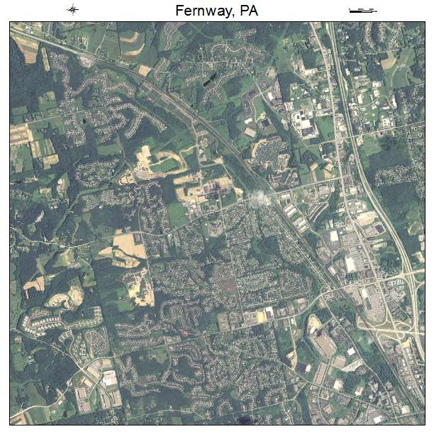 Fernway, PA air photo map
