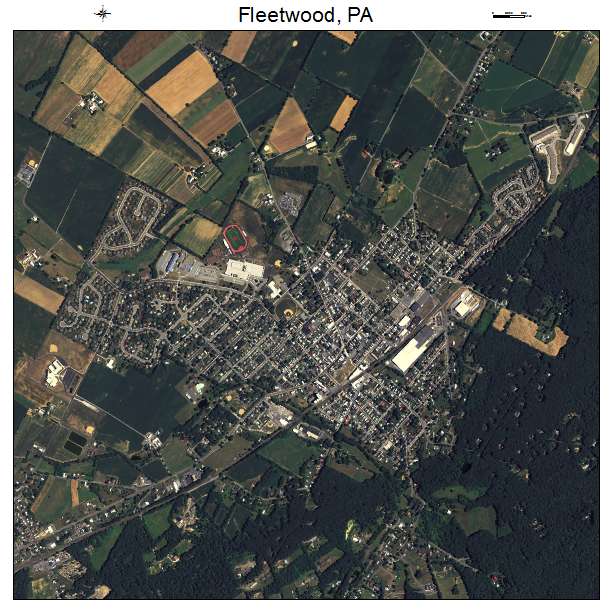 Fleetwood, PA air photo map