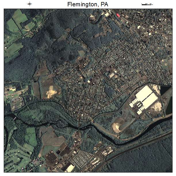 Flemington, PA air photo map