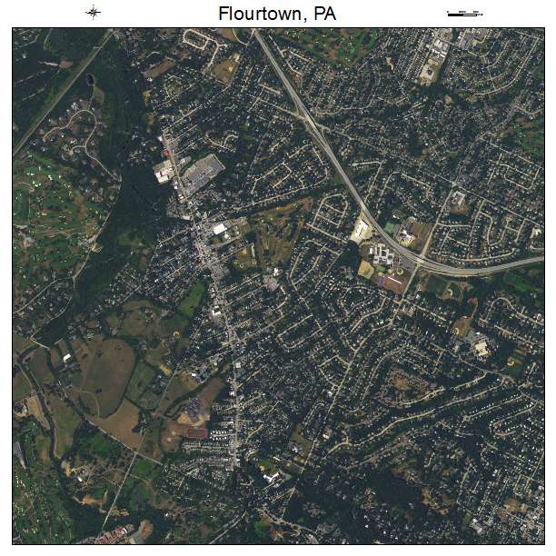 Flourtown, PA air photo map