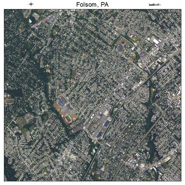 Folsom, PA air photo map