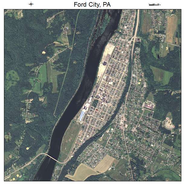 Ford City, PA air photo map