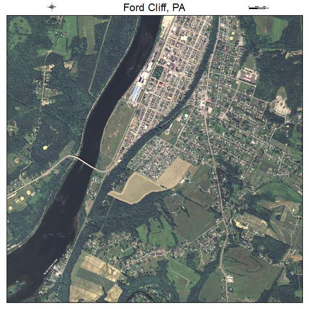 Ford Cliff, PA air photo map