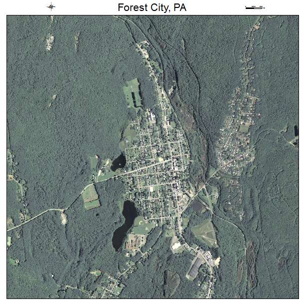 Forest City, PA air photo map