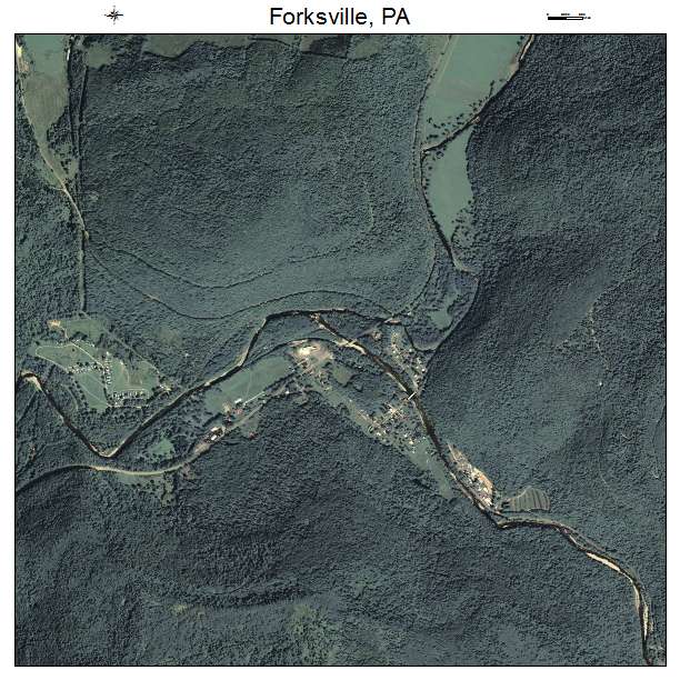Forksville, PA air photo map