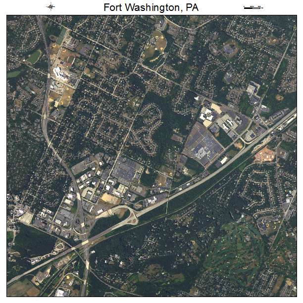 Fort Washington, PA air photo map
