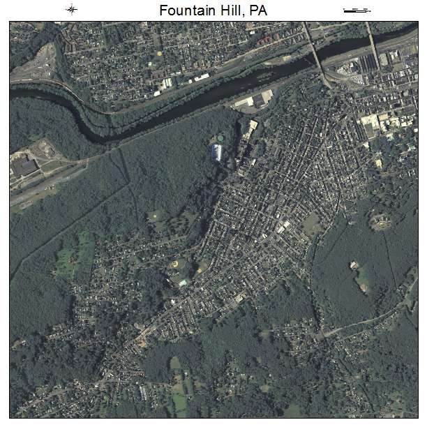 Fountain Hill, PA air photo map