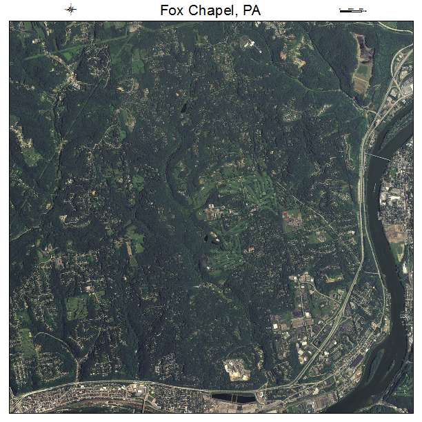 Fox Chapel, PA air photo map