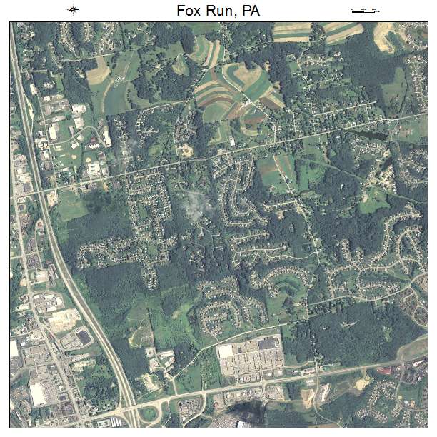 Fox Run, PA air photo map