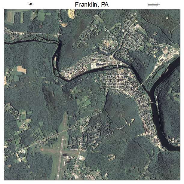 Franklin, PA air photo map