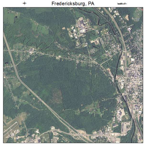 Fredericksburg, PA air photo map