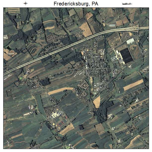 Fredericksburg, PA air photo map