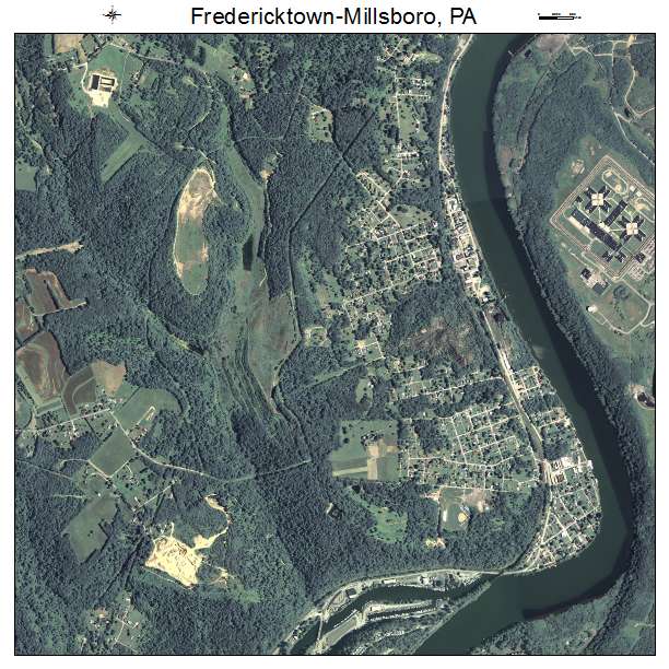 Fredericktown Millsboro, PA air photo map