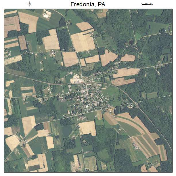 Fredonia, PA air photo map