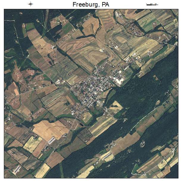 Freeburg, PA air photo map