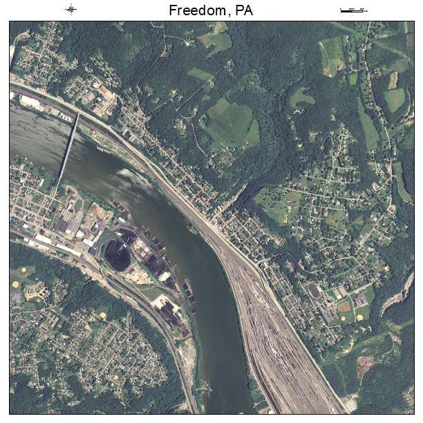 Freedom, PA air photo map
