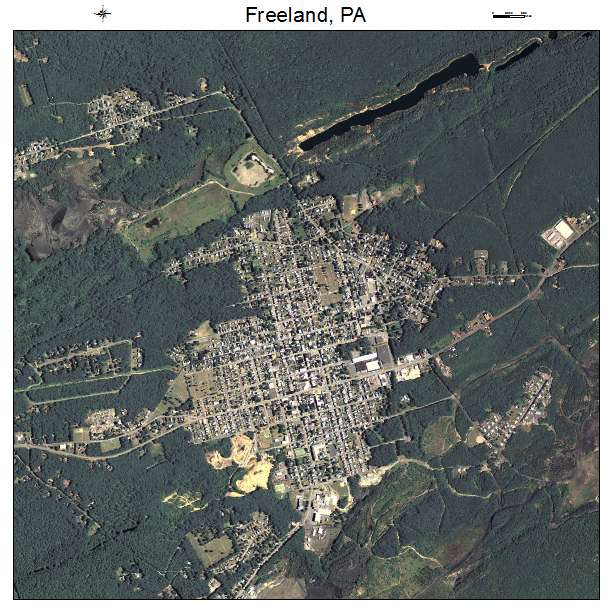 Freeland, PA air photo map