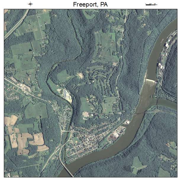 Freeport, PA air photo map