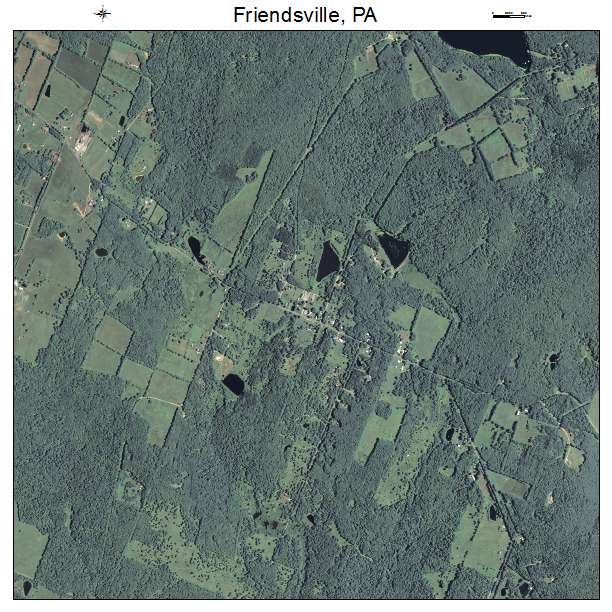 Friendsville, PA air photo map