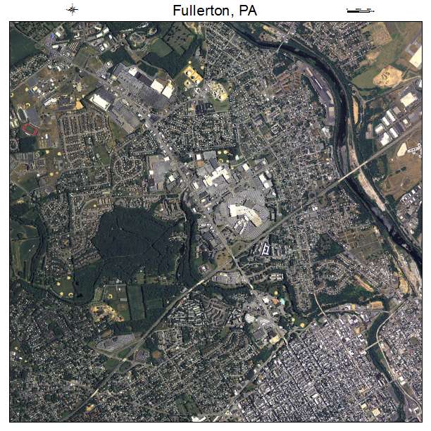 Fullerton, PA air photo map