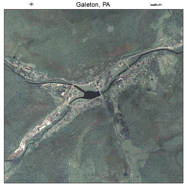 Galeton, PA air photo map