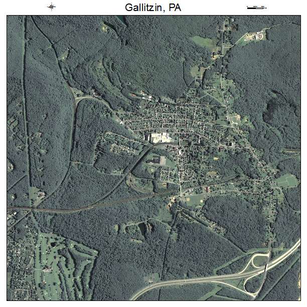 Gallitzin, PA air photo map