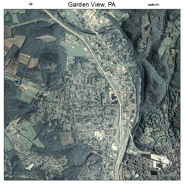 Garden View, PA air photo map