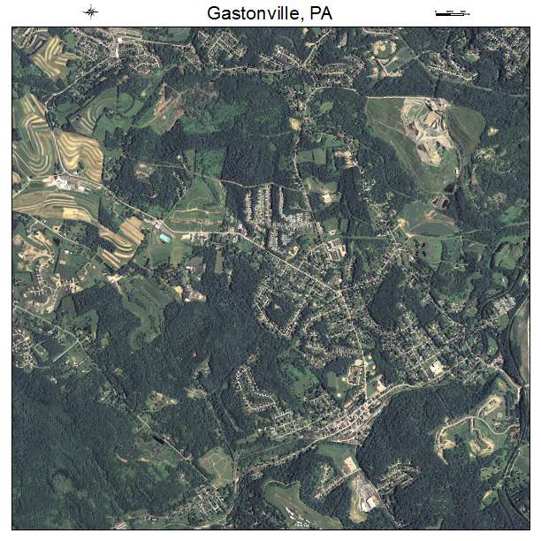 Gastonville, PA air photo map