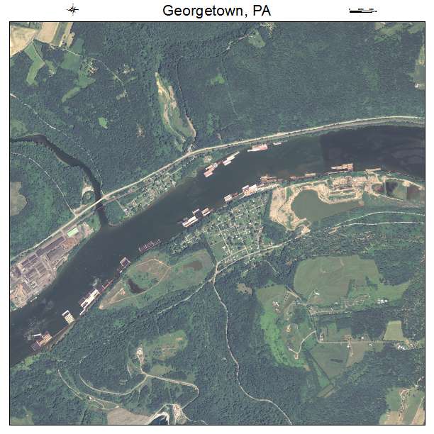 Georgetown, PA air photo map