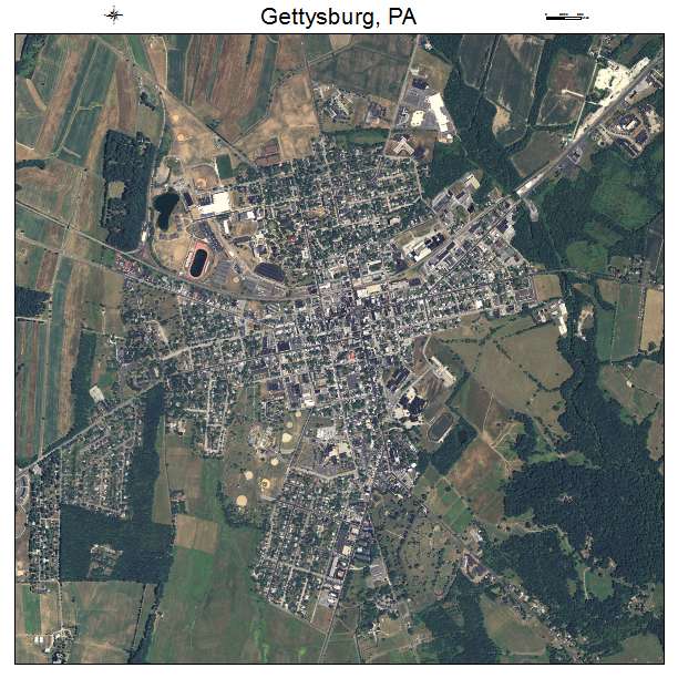 Gettysburg, PA air photo map