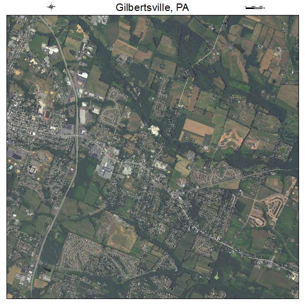 Gilbertsville, PA air photo map