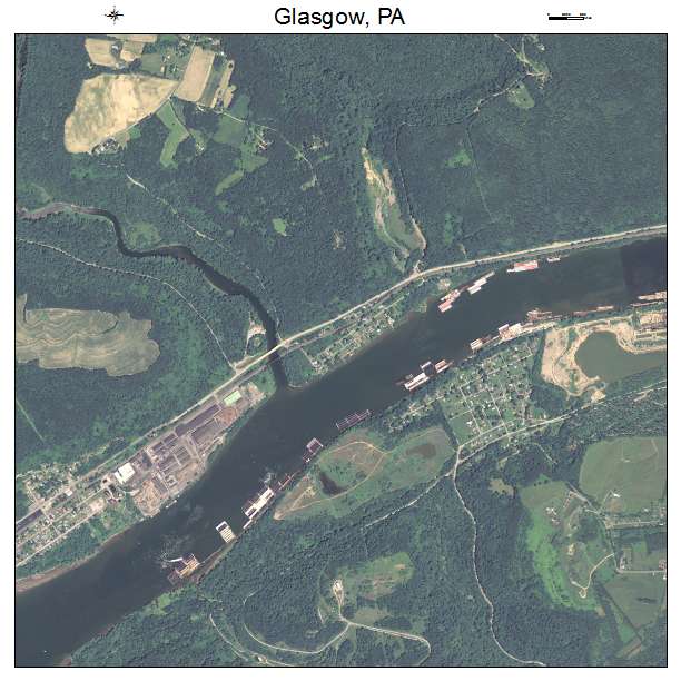 Glasgow, PA air photo map