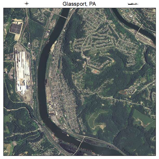 Glassport, PA air photo map