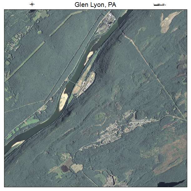 Glen Lyon, PA air photo map