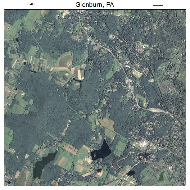 Glenburn, PA air photo map