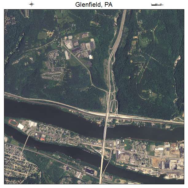 Glenfield, PA air photo map