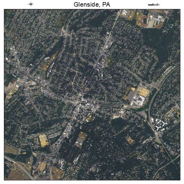 Glenside, PA air photo map