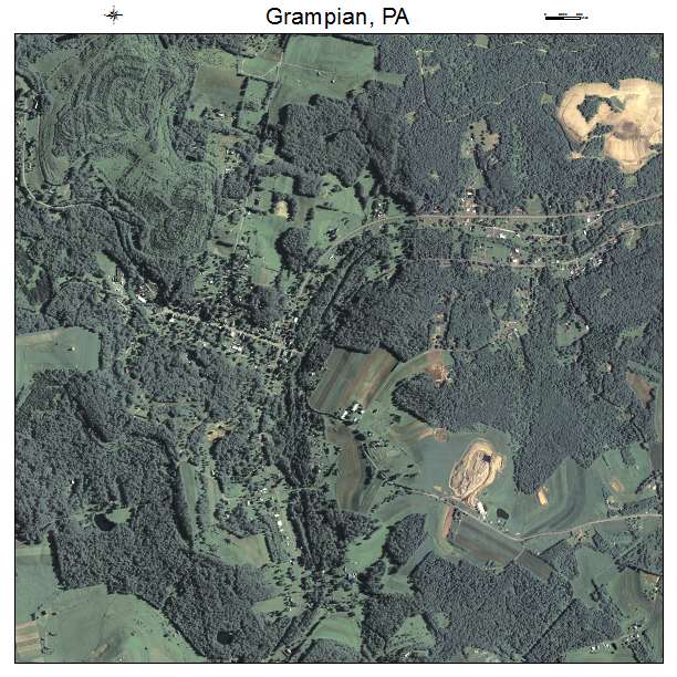 Grampian, PA air photo map