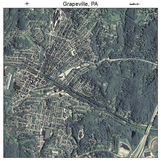 Grapeville, PA air photo map