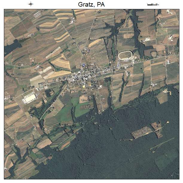 Gratz, PA air photo map