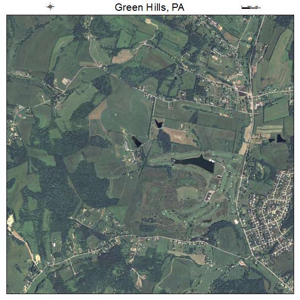 Green Hills, PA air photo map