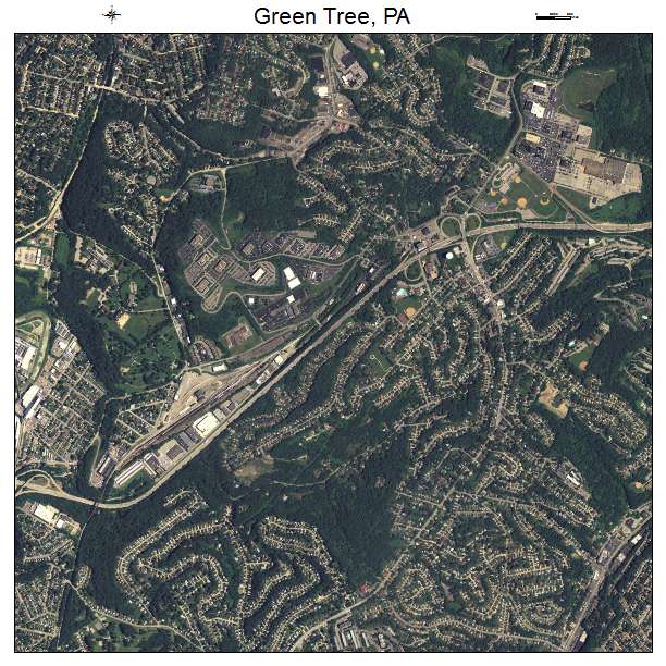 Green Tree, PA air photo map