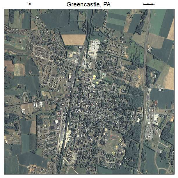 Greencastle, PA air photo map