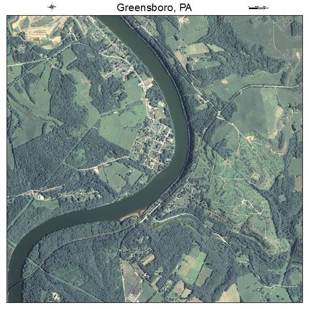 Greensboro, PA air photo map