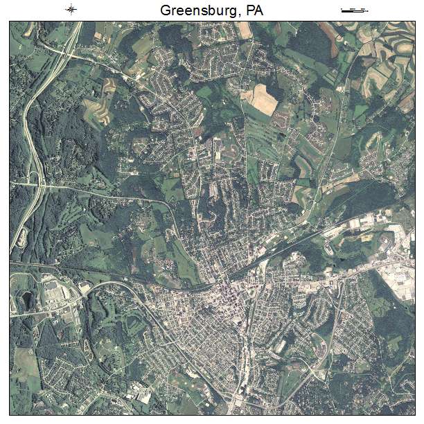 Greensburg, PA air photo map