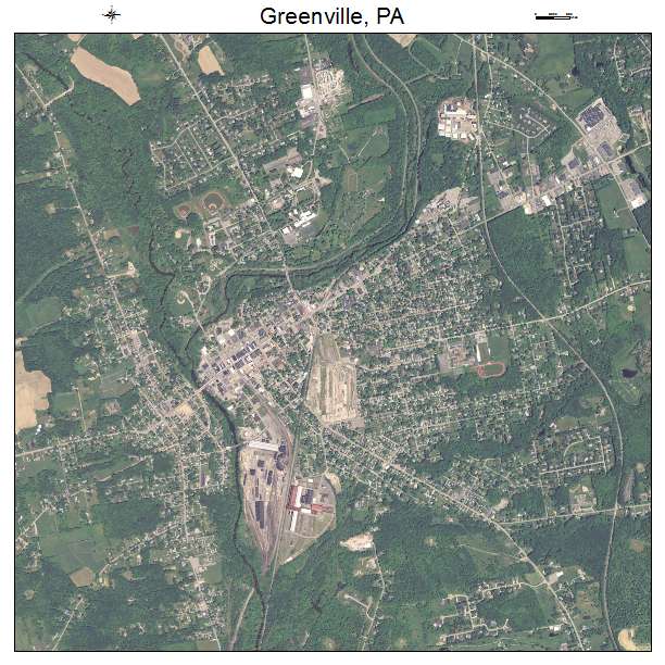 Greenville, PA air photo map