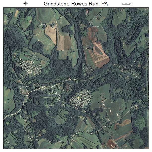 Grindstone Rowes Run, PA air photo map