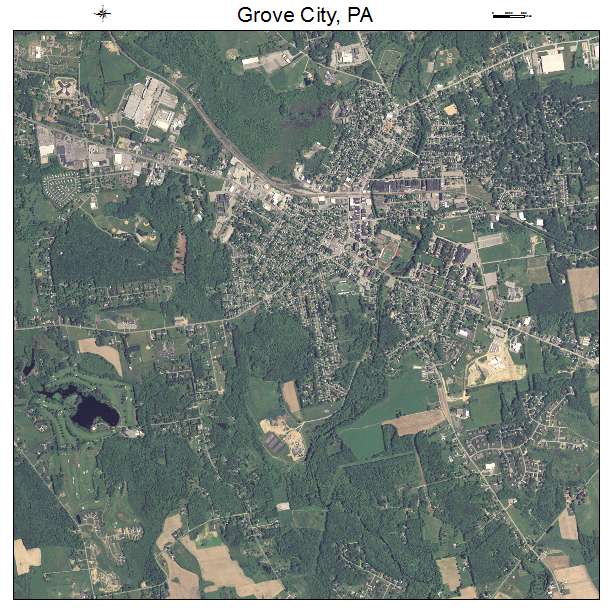 Grove City, PA air photo map
