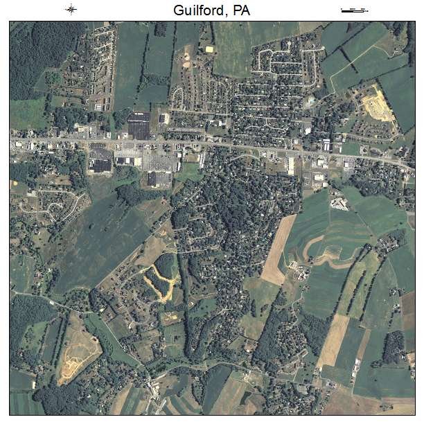 Guilford, PA air photo map